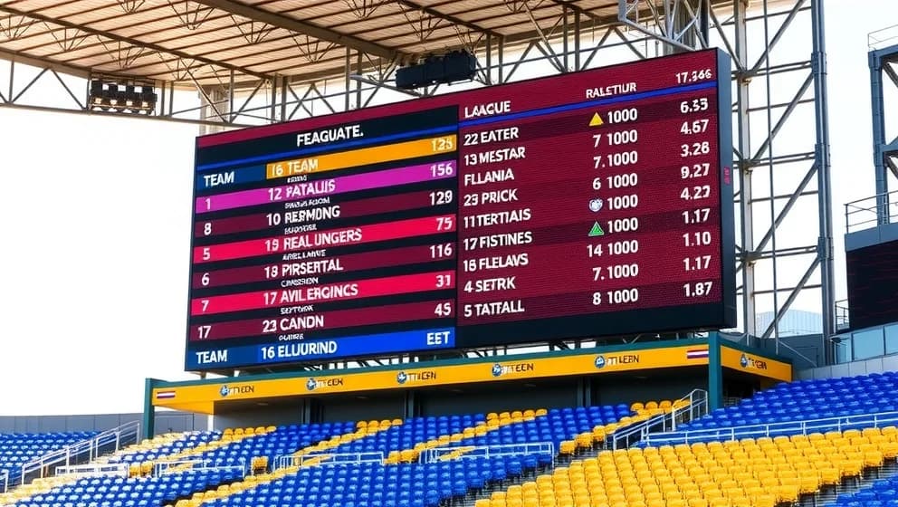 Boca Juniors poängställning denna säsong